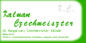 kalman czechmeiszter business card